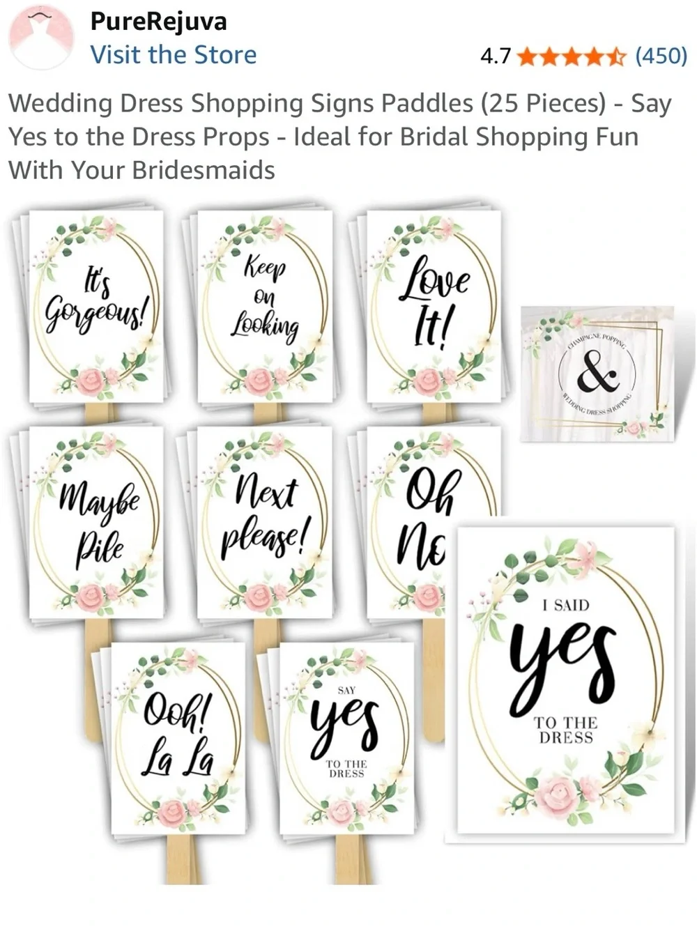 Yes To The Dress - Dress shopping signs